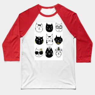 funny cat heads Baseball T-Shirt